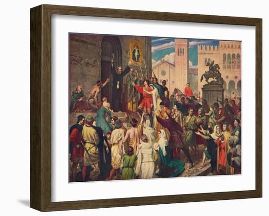 Peter the Hermit Preaching the First Crusade, C1095-James Archer-Framed Giclee Print