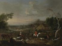 The Round Course at Newmarket, Preparing for the King's Plate, c.1725-Peter Tillemans-Giclee Print