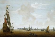 View of Amsterdam from the Sea, 17th Century-Peter van den Velde-Stretched Canvas