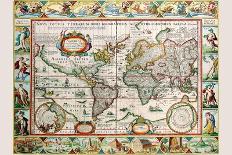 Map of the Americas-Peter Van der Keere-Framed Art Print