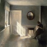 Woman Sitting in an Interior, 1915-Peter Vilhelm Ilsted-Framed Giclee Print