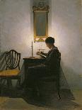 Woman Reading by Candlelight, 1908-Peter Vilhelm Ilsted-Giclee Print