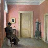 Woman Sitting in an Interior, 1915-Peter Vilhelm Ilsted-Framed Giclee Print