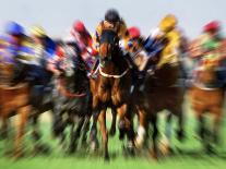 Horse Race in Motion-Peter Walton-Framed Photographic Print