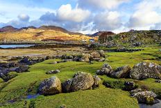 A view of the shore and hills of Portuairk, Sanna Bay along the Ardnamurchan coast in the Scottish -Peter Watson-Stretched Canvas