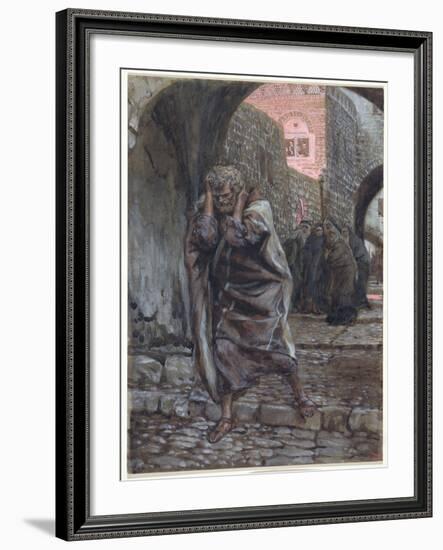 Peter Went Out and Wept Bitterly, Illustration for 'The Life of Christ', C.1886-94-James Tissot-Framed Giclee Print