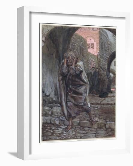 Peter Went Out and Wept Bitterly, Illustration for 'The Life of Christ', C.1886-94-James Tissot-Framed Giclee Print