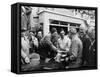 Peter Whitehead Being Congratulated on His Victory with Peter Walker of the Le Mans 24 Hours, 1951-null-Framed Stretched Canvas