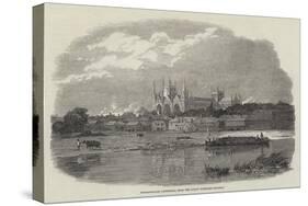 Peterborough Cathedral, from the Great Northern Railway-null-Stretched Canvas