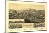 Peterborough, New Hampshire - Panoramic Map-Lantern Press-Mounted Art Print