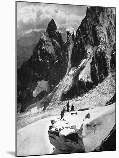 Peteret Ridge, Mont Blanc, France, Early 20th Century-null-Mounted Giclee Print