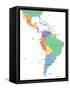 Latin America Single States Political Map
