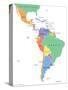 Latin America Single States Political Map