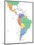 Latin America Single States Political Map