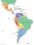 Latin America Single States Political Map