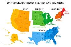 Middle America Political Map-PeterHermesFurian-Framed Stretched Canvas