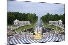 Peterhof Fountains of the Grand Cascade and Gardens in Summer-Peter Barritt-Mounted Photographic Print