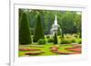 Peterhof Palace. Roman Fountain of the Lower Park in the Rain-kavalenkava volha-Framed Photographic Print