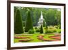 Peterhof Palace. Roman Fountain of the Lower Park in the Rain-kavalenkava volha-Framed Photographic Print