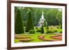 Peterhof Palace. Roman Fountain of the Lower Park in the Rain-kavalenkava volha-Framed Photographic Print