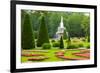 Peterhof Palace. Roman Fountain of the Lower Park in the Rain-kavalenkava volha-Framed Photographic Print