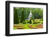 Peterhof Palace. Roman Fountain of the Lower Park in the Rain-kavalenkava volha-Framed Photographic Print