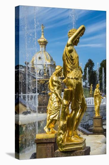 Peterhof (Petrodvorets), UNESCO World Heritage Site, St. Petersburg, Russia, Europe-Michael Runkel-Stretched Canvas