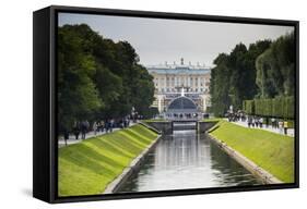 Peterhof (Petrodvorets), UNESCO World Heritage Site, St. Petersburg, Russia, Europe-Michael Runkel-Framed Stretched Canvas