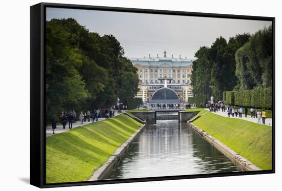 Peterhof (Petrodvorets), UNESCO World Heritage Site, St. Petersburg, Russia, Europe-Michael Runkel-Framed Stretched Canvas