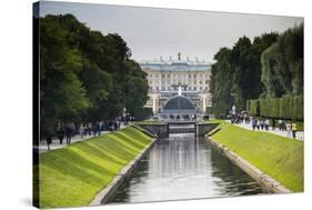 Peterhof (Petrodvorets), UNESCO World Heritage Site, St. Petersburg, Russia, Europe-Michael Runkel-Stretched Canvas