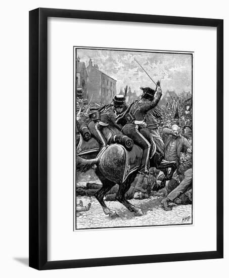 Peterloo Massacre, Manchester, 16 August 1819-null-Framed Giclee Print