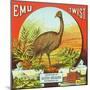Petersburg, Virginia, Emu Twist Brand Tobacco Label-Lantern Press-Mounted Art Print