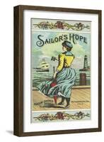 Petersburg, Virginia, Sailor's Hope Brand Tobacco Label-Lantern Press-Framed Art Print