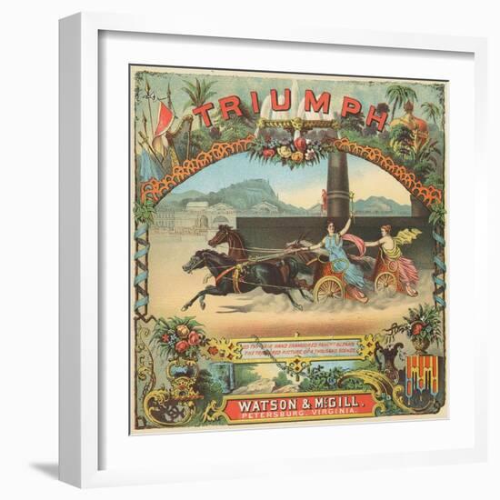 Petersburg, Virginia, Triumph Brand Tobacco Label-Lantern Press-Framed Art Print