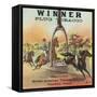 Petersburg, Virginia, Winner Brand Plug Tobacco Label-Lantern Press-Framed Stretched Canvas