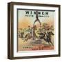 Petersburg, Virginia, Winner Brand Plug Tobacco Label-Lantern Press-Framed Art Print