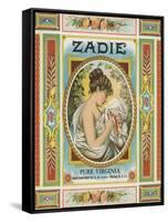 Petersburg, Virginia, Zadie Brand Tobacco Label-Lantern Press-Framed Stretched Canvas