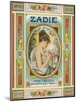 Petersburg, Virginia, Zadie Brand Tobacco Label-Lantern Press-Mounted Art Print