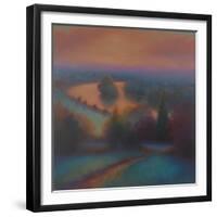 Petersham Autumn; View from Richmond Hill,-Lee Campbell-Framed Giclee Print