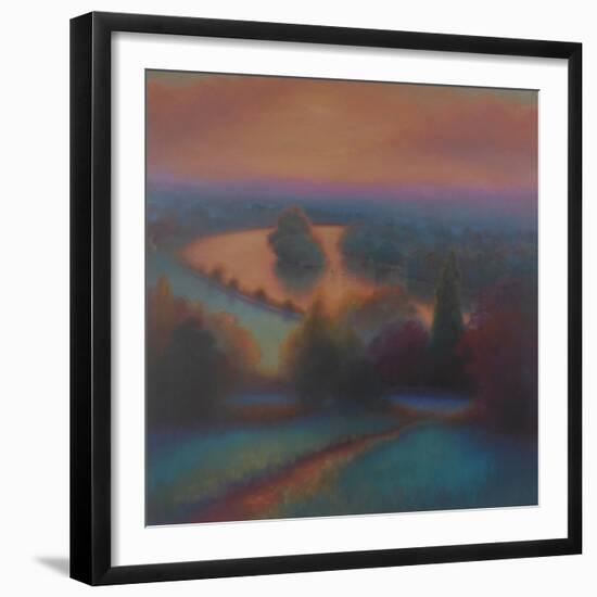Petersham Autumn; View from Richmond Hill,-Lee Campbell-Framed Giclee Print