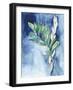 Petiole on Indigo II-Jennifer Goldberger-Framed Art Print