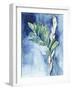 Petiole on Indigo II-Jennifer Goldberger-Framed Art Print