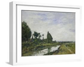 Petit Canal a Quilleboeuf, 1893-Eugène Boudin-Framed Giclee Print