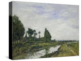 Petit Canal a Quilleboeuf, 1893-Eugène Boudin-Stretched Canvas