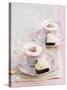 Petit Fours and Cappuccino Decorated with Cocoa Powder Hearts-Gareth Morgans-Stretched Canvas