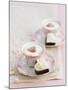 Petit Fours and Cappuccino Decorated with Cocoa Powder Hearts-Gareth Morgans-Mounted Photographic Print