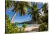 Petit Police Bay Beach, Mahe, Republic of Seychelles, Indian Ocean.-Michael DeFreitas-Stretched Canvas