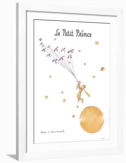 Petit Prince et les Oiseaux Sauvages-Antoine de Saint Exupery-Framed Art Print