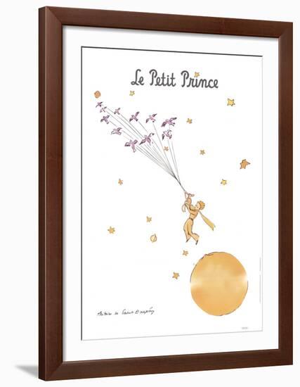 Petit Prince et les Oiseaux Sauvages-Antoine de Saint Exupery-Framed Art Print