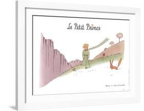 Petit Prince et son Renard-Antoine de Saint Exupery-Framed Art Print